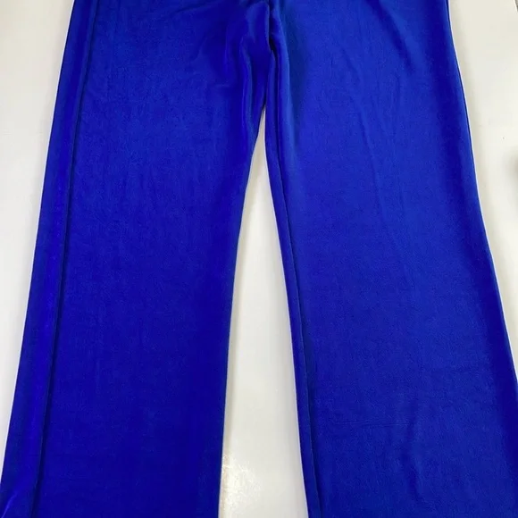 NWT Chico’s Travelers Elastic Waistband Pull On Pants Size L Royal Blue Straight - Picture 10 of 16